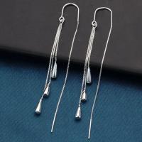 925 Boucles d’oreilles Sterling Silver Drop & Dangle, Argent sterling 925, bijoux de mode & pour femme, protéger l'environnement, sans nickel, plomb et cadmium, Earring size:0.35x7cm, Vendu par paire