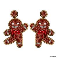 Glas Seed Beads Drop Earring, Cartoon, Boheme stil & for kvinde, 45x65mm, Solgt af par