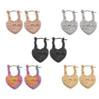 Stainless Steel Lever Back Earring 304 Stainless Steel Heart Vacuum Ion Plating fashion jewelry & for woman Sold By Pair