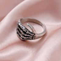 Cink Alloy Finger Ring, srebrne boje pozlaćen, modni nakit & bez spolne razlike, nikal, olovo i kadmij besplatno, Inner diameter 1.9cm, Prodano By PC