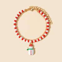 Bracciali festivilità Natale, lega in zinco, with 6.7cm,6.9cm extender chain, placcato color oro, Design natalizio & stili diversi per la scelta & per la donna, assenza di nichel,piombo&cadmio, Lunghezza Appross. 22 cm, Venduto da PC