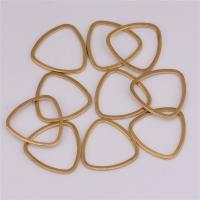 Messing geschlossene Biegering, Dreieck, DIY, originale Farbe, frei von Nickel, Blei & Kadmium, 18.80x1mm, ca. 100PCs/Tasche, verkauft von Tasche