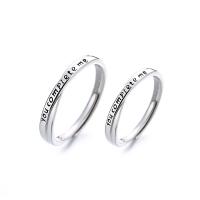 Par Finger Ringar, 925 sterling silver, mode smycken & Unisex, nickel, bly och kadmium gratis, Storlek:7, Säljs av PC