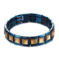 Roestvrij staal armbanden, 304 roestvrij staal, mode sieraden & uniseks, blauw, 11mm, Lengte 195 mm, Verkocht door PC