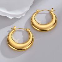 Acier inoxydable Levier Retour Earring, Acier inoxydable 304, Placage, bijoux de mode & pour femme, Or, protéger l'environnement, sans nickel, plomb et cadmium, 25x25mm, Vendu par paire