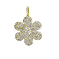 Cubic Zirconia Micro Pave Brass Pendant DIY & micro pave cubic zirconia nickel lead & cadmium free Sold By PC