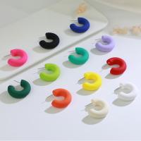 Pendientes de Acrílico, Letra C, Joyería & diverso tamaño para la opción & para mujer, más colores para la opción, Vendido por Par