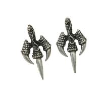 Zinc Alloy Stud Earring, Claw, forgyldt, Vintage & for kvinde, flere farver til valg, 23x42mm, Solgt af par