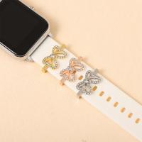 Zinc Alloy Watch Band Finding, Strik, voor apple horloge & uniseks & met strass & hol, meer kleuren voor de keuze, nikkel, lood en cadmium vrij, Verkocht door PC