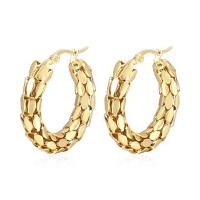 Mens acier inoxydable Hoop boucles d'oreilles, Acier inoxydable 304, beignet, bijoux de mode & pour femme, plus de couleurs à choisir, 32.40x32.20mm, Vendu par paire