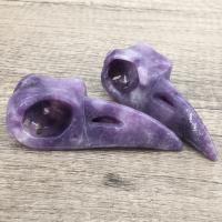 Naturlig Quartz Vedhæng, Naturlig Lepidolite, Carved, du kan DIY, lilla, 85mm, Solgt af PC