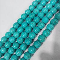 Χάντρες Turquoise, τυρκουάζ, Γύρος, DIY & διαφορετικό μέγεθος για την επιλογή, μπλε, Sold Per Περίπου 38 cm Strand