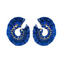 Lo zinco in lega Stud Earring, lega in zinco, with Filo di cotone, placcato, per la donna, nessuno, Venduto da coppia