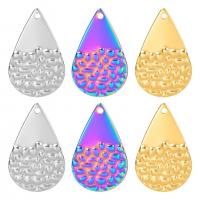 Stainless Steel Pendants 304 Stainless Steel Teardrop Vacuum Ion Plating DIY Sold By PC