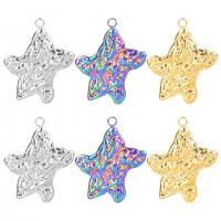 Stainless Steel Pendants 304 Stainless Steel Star Vacuum Ion Plating DIY Sold By PC