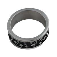 Rozsdamentes acél Finger Ring, 304 rozsdamentes acél, divat ékszerek & egynemű & különböző méretű a választás, ring thickness 7.5mm, Által értékesített PC