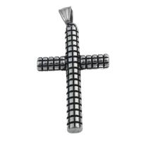 Roestvrij staal Cross Hangers, 304 roestvrij staal, Oversteken, mode sieraden & uniseks, 60x31mm, Gat:Ca 8.5*5mm, Verkocht door PC