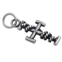 Ciondoli gioielli in acciaio inox, 304 acciaio inox, gioielli di moda & unisex, 37.50x16mm, Foro:Appross. 7mm, Venduto da PC