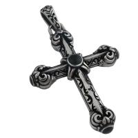 Nerūdijančio plieno Cross Pakabukai, 304 Nerūdijantis plienas, Kirsti, Bižuterijos & unisex, 97.50x51mm, Skylė:Apytiksliai 7*13mm, Pardavė PC