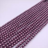 Fashion Glass Beads Round stoving varnish DIY deep red 4mm Approx Sold Per Approx 38 cm Strand