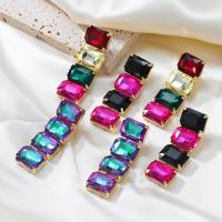 Zinc Alloy Stud Earring with Glass Rhinestone fashion jewelry & for woman nickel lead & cadmium free Sold By Pair