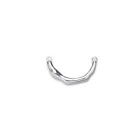 argent sterling 925 perles tube incurvé, Placage, DIY, couleur platine, 20.50x9mm, Vendu par PC