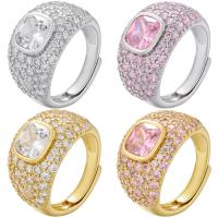 Cubic Zirconia Micro Pave Brass Ring plated micro pave cubic zirconia & for woman Sold By PC