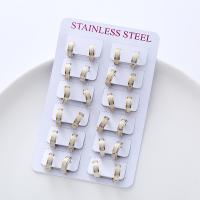 ステンレススチールレバーバックピアス, 304ステンレススチール, メッキ, ユニセックス, 無色, 4x11mm, 売り手 セット