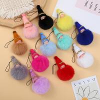 Fur Ball Pom Pom Keychain Plush handmade for woman 50mm Sold By PC