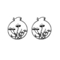 Sinc Alloy Earrings, dath airgid plated, jewelry faisin & do bhean & log, nicil, luaidhe & caidmiam saor in aisce, 32x29mm, Díolta De réir Péire