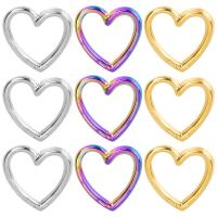 Stainless Steel Heart Pendants 304 Stainless Steel Vacuum Ion Plating DIY & hollow Sold By PC