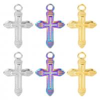 Stainless Steel Cross Pendants 304 Stainless Steel Vacuum Ion Plating DIY Sold By PC