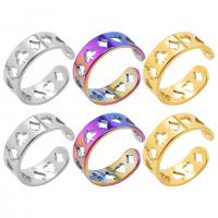 Stainless Steel Finger Ring 304 Stainless Steel Vacuum Ion Plating fashion jewelry & Unisex & hollow US Ring Sold By PC