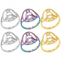 Stainless Steel Finger Ring 304 Stainless Steel Vacuum Ion Plating fashion jewelry & Unisex & hollow US Ring Sold By PC