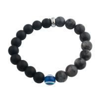 Evil Eye smykker armbånd, Agate, med Labradorit, mode smykker & Unisex, 10.50mm, Solgt Per Ca. 8.27 inch Strand