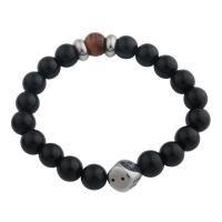 Achat Schmuck Armband, mit 304 Edelstahl, Modeschmuck & unisex, 12.50mm, verkauft per ca. 8.27 ZollInch Strang