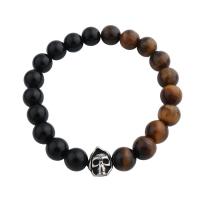 Achat Schmuck Armband, mit Tigerauge & 304 Edelstahl, Modeschmuck & unisex, 13mm, verkauft per ca. 8.66 ZollInch Strang