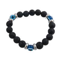 Evil Eye Schmuck Armband, Lava, mit 304 Edelstahl, Modeschmuck & unisex, 11mm, verkauft per ca. 8.66 ZollInch Strang