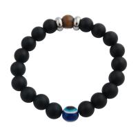 Olc Jewelry Bracelet Eye, Agate Black, le 304 Cruach dhosmálta, jewelry faisin & unisex, 10mm, Díolta Per Thart 8.27 Inse Snáithe