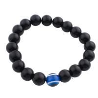 Evil Eye Jewelry Bracelet Agate fashion jewelry & Unisex 10mm Sold Per Approx 7.87 Inch Strand