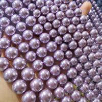 Χάντρες South Sea Shell, Shell Pearl, Γύρος, επιχρυσωμένο, DIY & διαφορετικό μέγεθος για την επιλογή, μωβ, Sold Per Περίπου 38 cm Strand