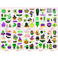 Tatuointitarra, PET, kanssa Paperi, Halloween Design & lapsille & luminated, Sticker size:12x6.8cm, Myymät PC