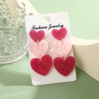 Hars Earring, met Zinc Alloy, Hart, mode sieraden & voor vrouw, Verkocht door pair