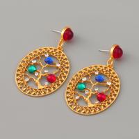 Zinc Alloy Stud Earring with Resin fashion jewelry & for woman nickel lead & cadmium free Sold By Pair