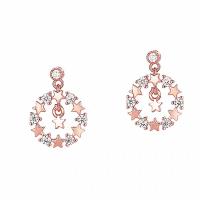 Cubic Zirconia micro pavimenta Sterling Silver Earring, 925 argento sterlina, placcato, Micro spianare cubic zirconia & per la donna, nessuno, 12x12mm, Venduto da coppia