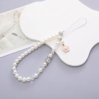 Cell Phone Lanyard, Acryl, met Plastic Pearl, mode sieraden, meer kleuren voor de keuze, Verkocht door PC