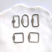 304 Stainless Steel Screw Carabiner Lock Charms DIY & machine polishing nickel lead & cadmium free Sold By PC