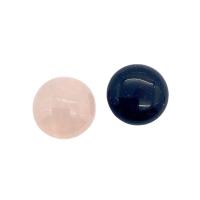 Natürlicher Quarz Cabochon, Rosenquarz, mit Schwarzer Achat, Dom, DIY, keine, 15mm, verkauft von PC