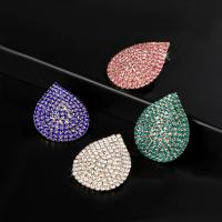 Zinc Alloy Stud Earring Teardrop fashion jewelry & for woman & with rhinestone nickel lead & cadmium free Sold By Pair