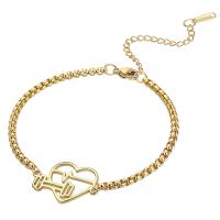 Bracciale gioielli in acciaio inossidabile, 304 acciaio inox, with 5CM extender chain, placcato, unisex, nessuno, Lunghezza Appross. 17 cm, Venduto da PC